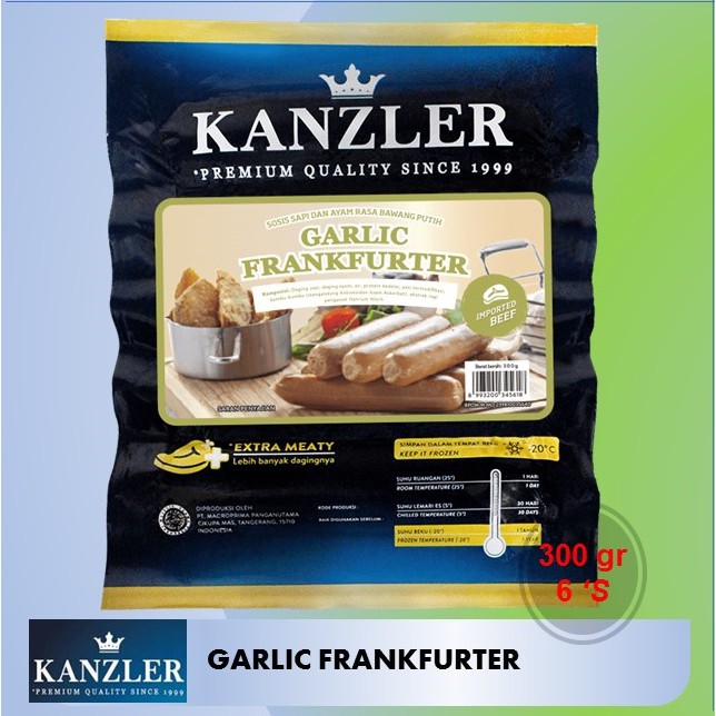 

KANZLER Garlic Frankfurter 300gr