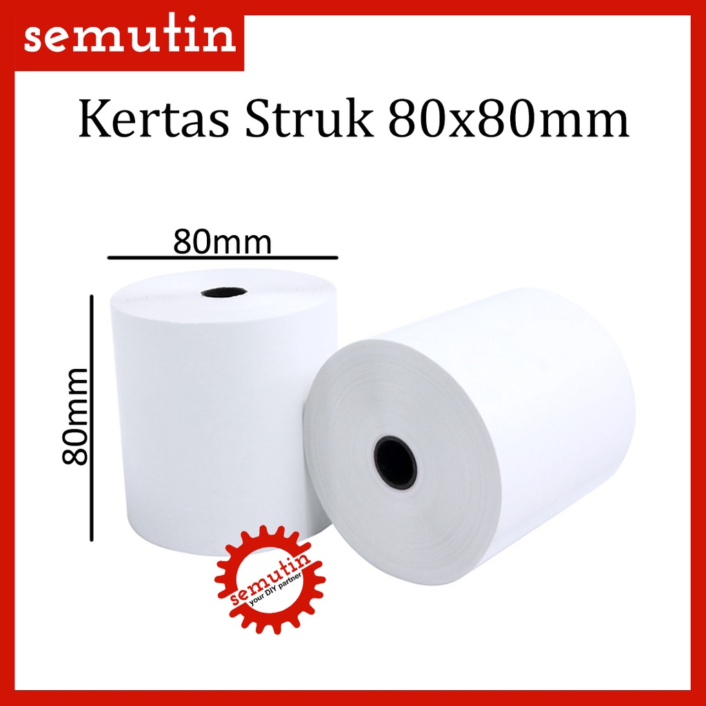

Kertas Struk Thermal 80x80 mm / Paper Kasir Rol Pos Printer Roll