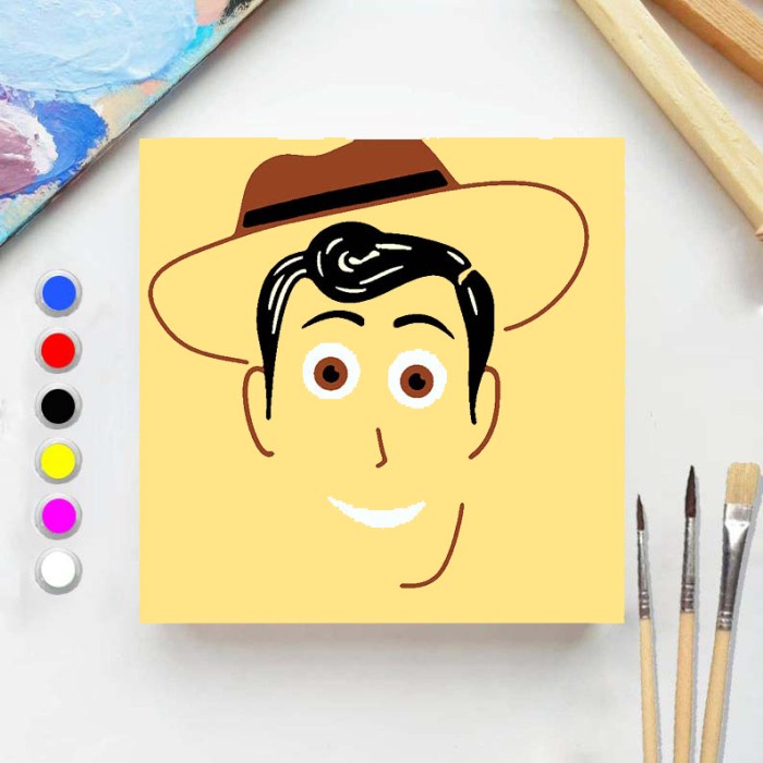 

Paint by number TOY STORY ALIEN MENATAP 20x20 Painting kit/Set Melukis - WOODY