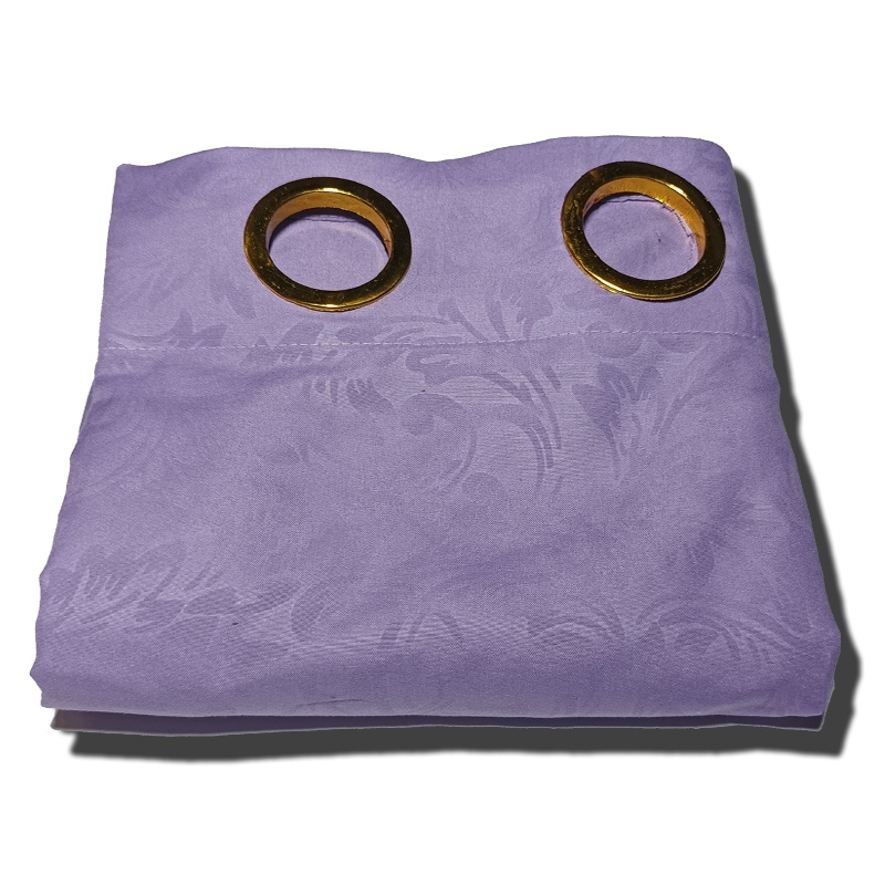 Gorden Polos Embos murah smokring 12 lubang Pintu Jendela Gorden Coklat polos Gordyn Hordeng Tirai-LILAC T220X135