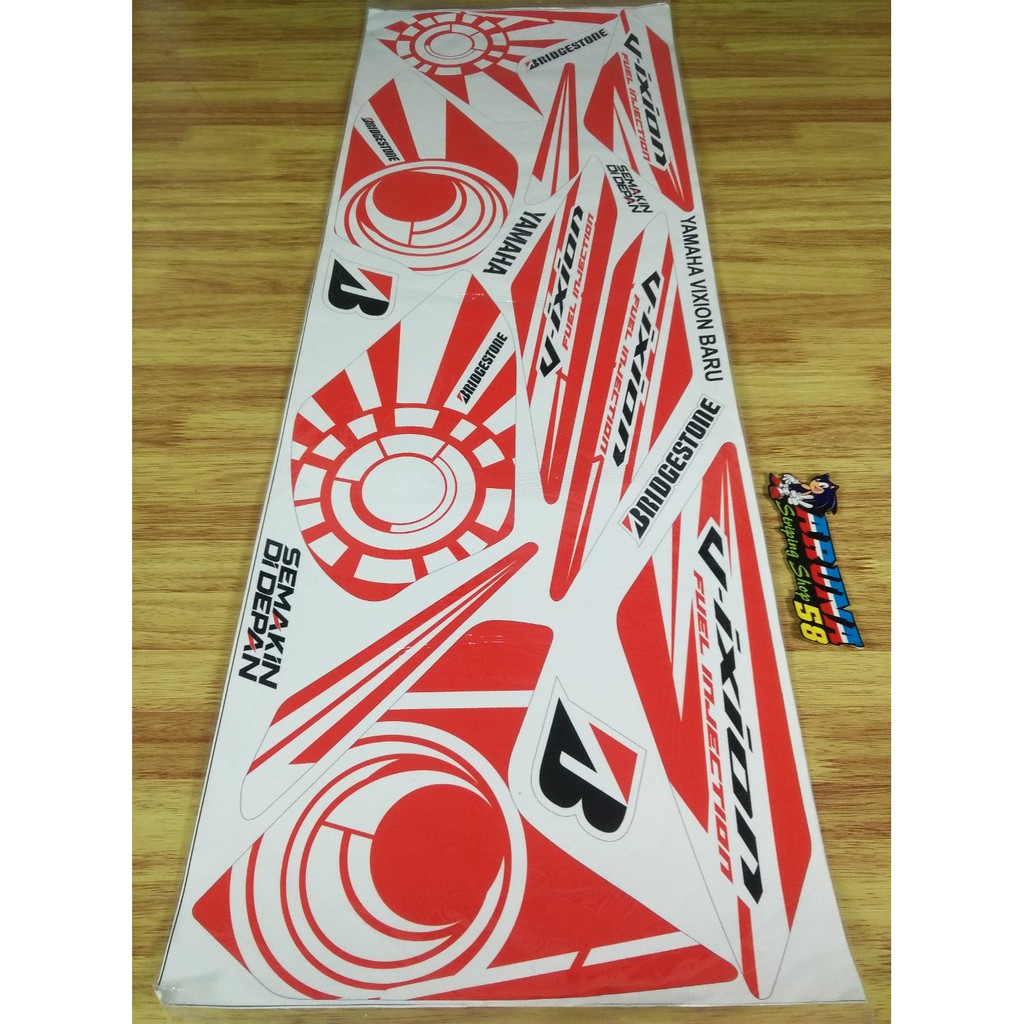 Stiker Striping Variasi Vixion New Lighting-NVL Racing Th 2013-2014 -Kode 002