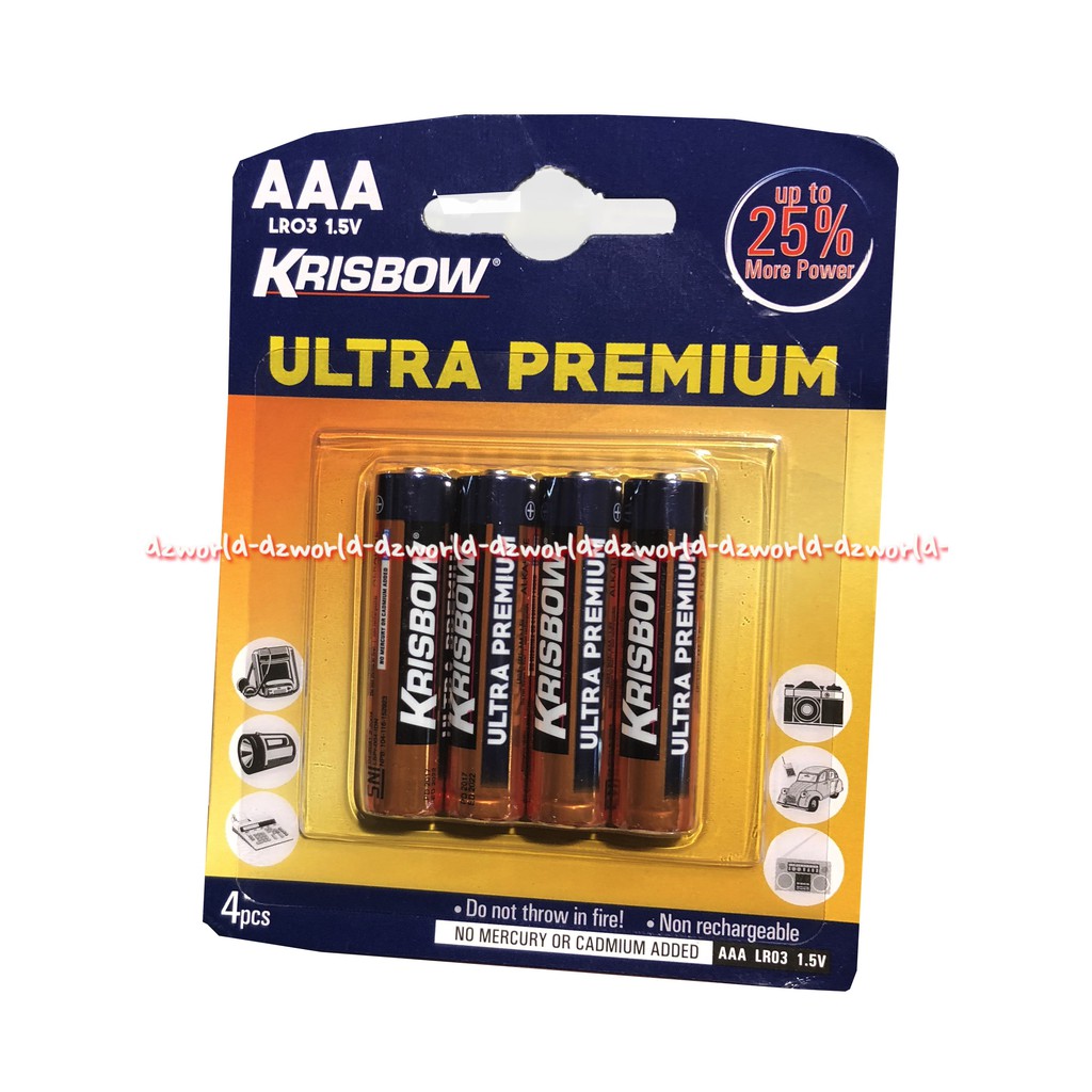 Krisbow Ultra Premium AAA 4 Pcs Baterai A3 Tahan Lama