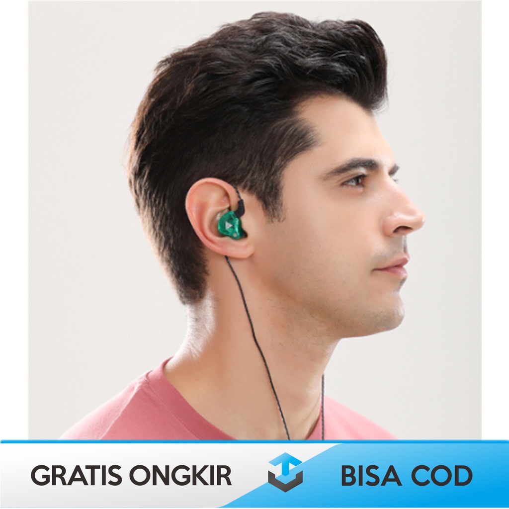 EARPHONE BASS DYNAMIC DRIVER QKZ HIFI DILENGKAPI MICROPHONE ORIGINAL