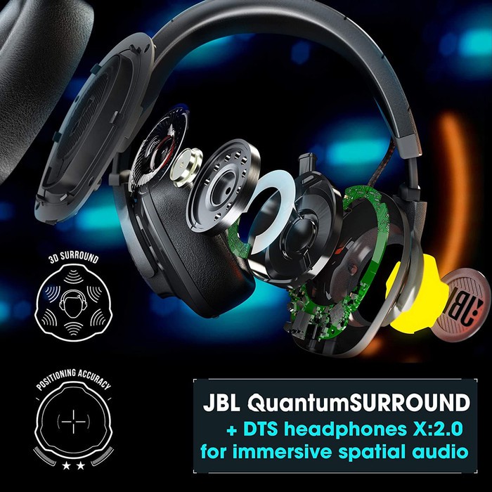 JBL Quantum 600 DTS Surround Sound - Wireless Gaming Headset