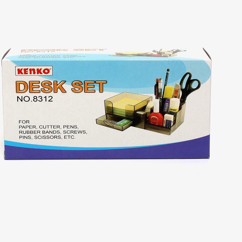 

Limited Stock|SQ11|KENKO - Desk Set 8312 Tempat Alat Tulis Plastik - Pcs