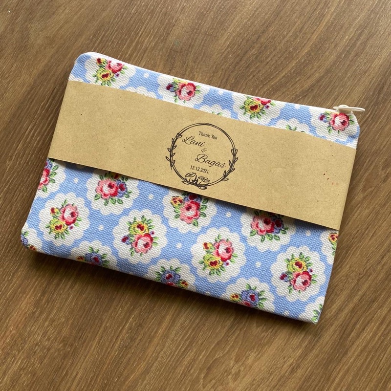 ViebeeSHOP ~ WEDDING SOUVENIR PONOROGO Pouch Serba Guna Dompet Kanvas ukuran 20X15 MUAT BANYAK