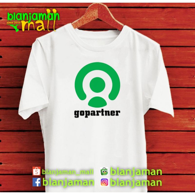 Kaos Unik Muslim Custom Anime Kata-Kata - Logo Gojek Gopartner - Kualitas Distro - Cotton Combed 30s