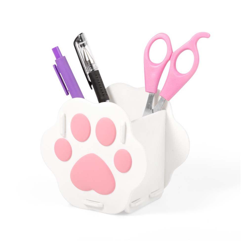 Agustina Tempat Pulpen Cakar Kucing Lucu Multi Purpose Use Desktop Storage Box Pink Biru Putih Perlengkapan Kantor Sekolah Cat Claw Aksesoris Meja