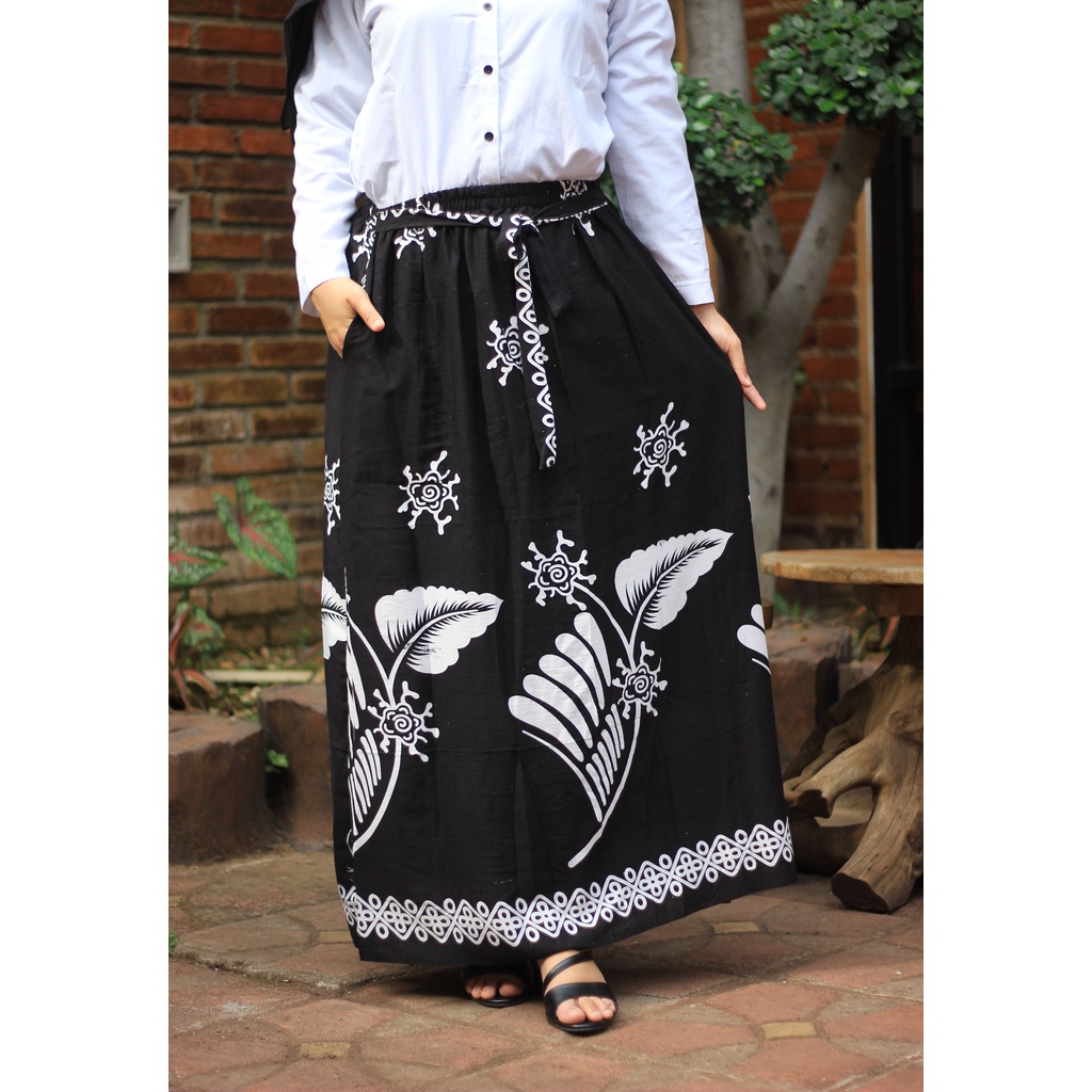 Rok karet pinggang motif terbaru paling laris