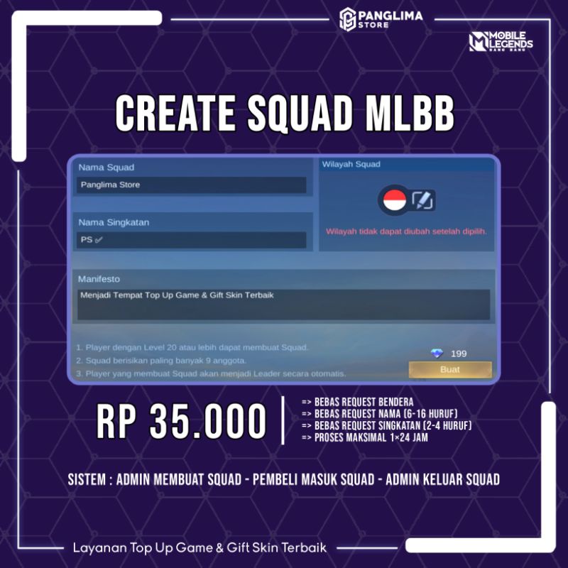 Harga Create Squad Ml Terbaru Mei 2023 |BigGo Indonesia