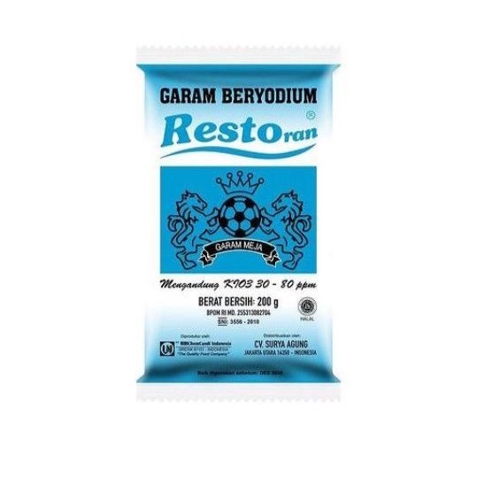 

READY Garam RESTOran Garam Beryodium Garam Meja 200gr