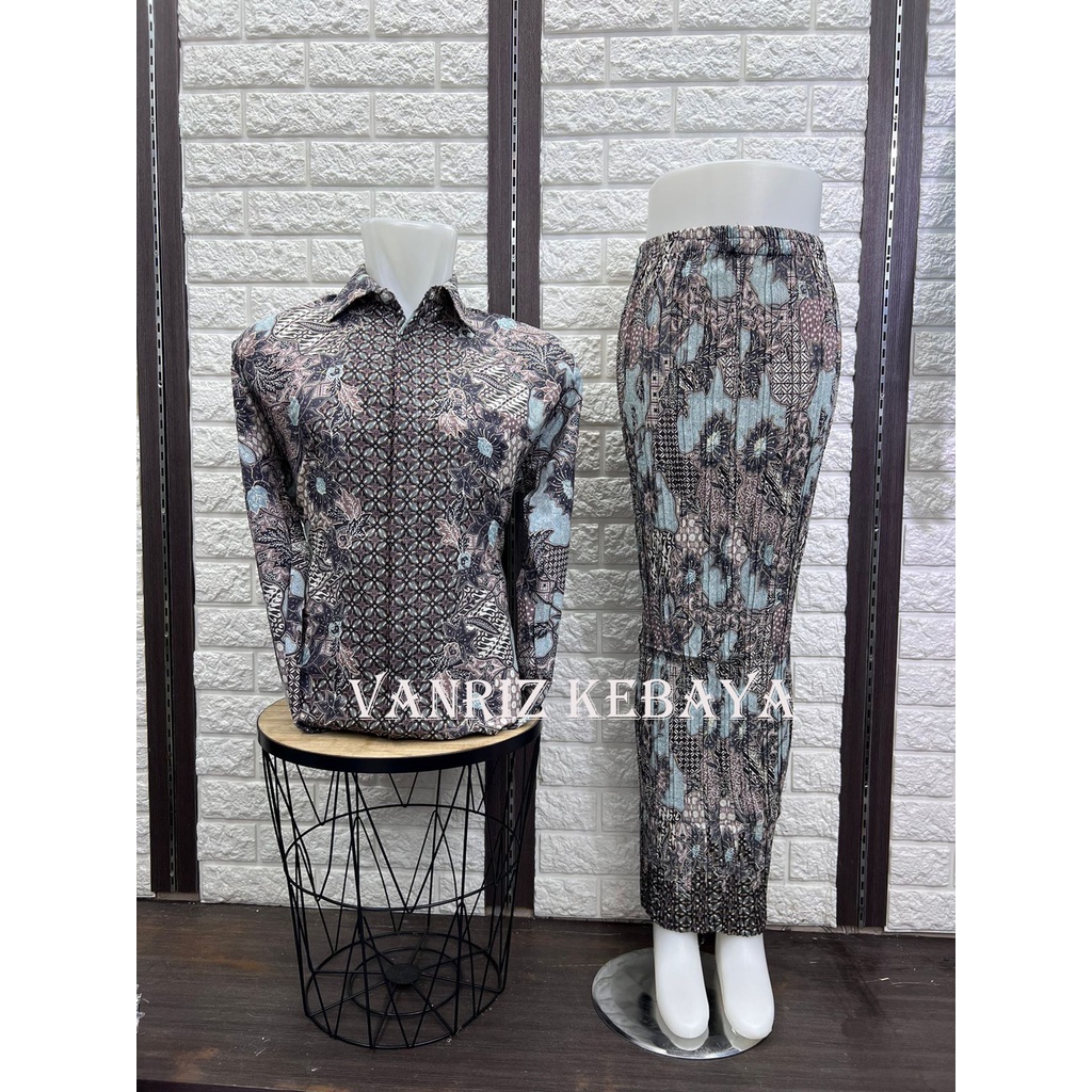 By GoldenStoreROK PLISKET COUPLE LENGAN PANJANG/ROK BATIK PLISKET COUPLE/ROK PLISKET BATIK DAN KEMEJA
