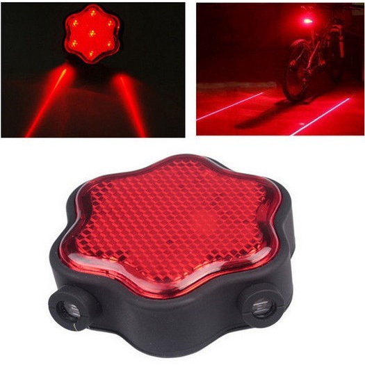 Lampu Sepeda Laser Line Garis Merah Biru Gowes Aksesoris Sepeda Motor Bicycle Mountain bike safety lamp LED Infrared Barang Unik