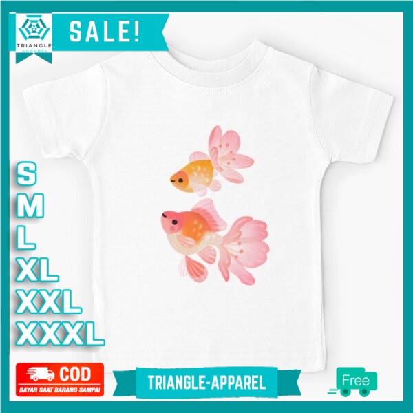 Kaos Baju Anak Cherry blossom goldfish 1 Premium Quality