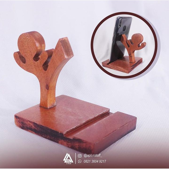HOLDER HP KAYU / STAND HP KAYU / HOLDER HP UNIK / PHONE HOLDER