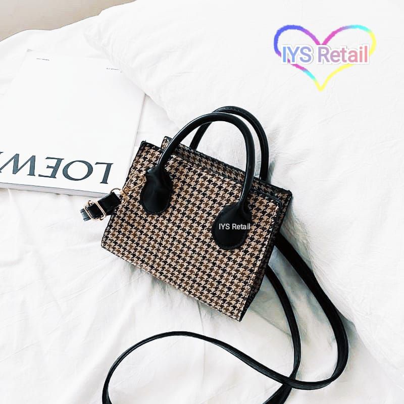 Tas Tartan Model 1/ Tas Tartan Simple Kekinian/ Tas Tartan Cantik Murah