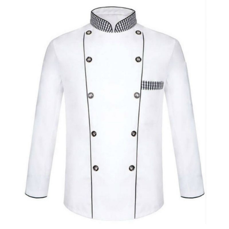 Baju Chef koki Chef Jacket Chef Uniform Unisex lengan panjang ( kode K.ko )