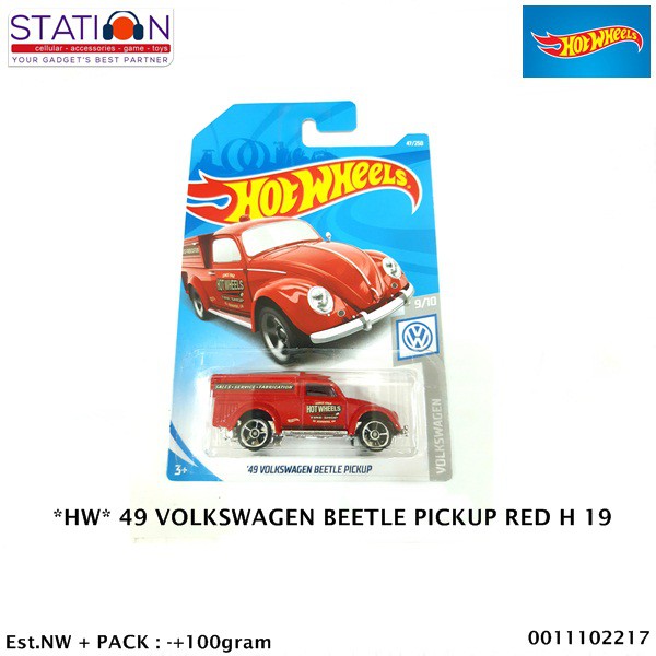 HOT WHEELS 49 VOLKSWAGEN BEETLE PICKUP RED H 19