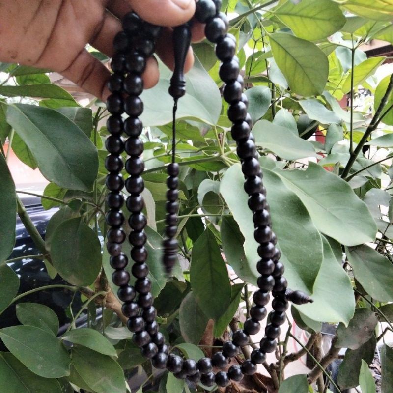 tasbeh 99 kayu galih kelor hitam kayu hitam