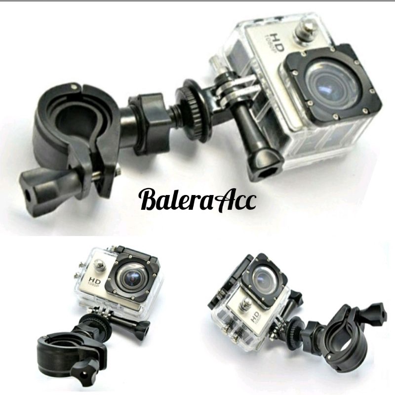 Breket Holder Camera Action GoPro Sepeda Motor Di setang Pcx Adv Byson Dll