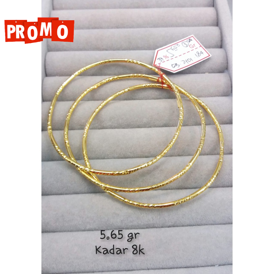 Gelang keroncong promo kadar 375/8karat murah 3 dimensi