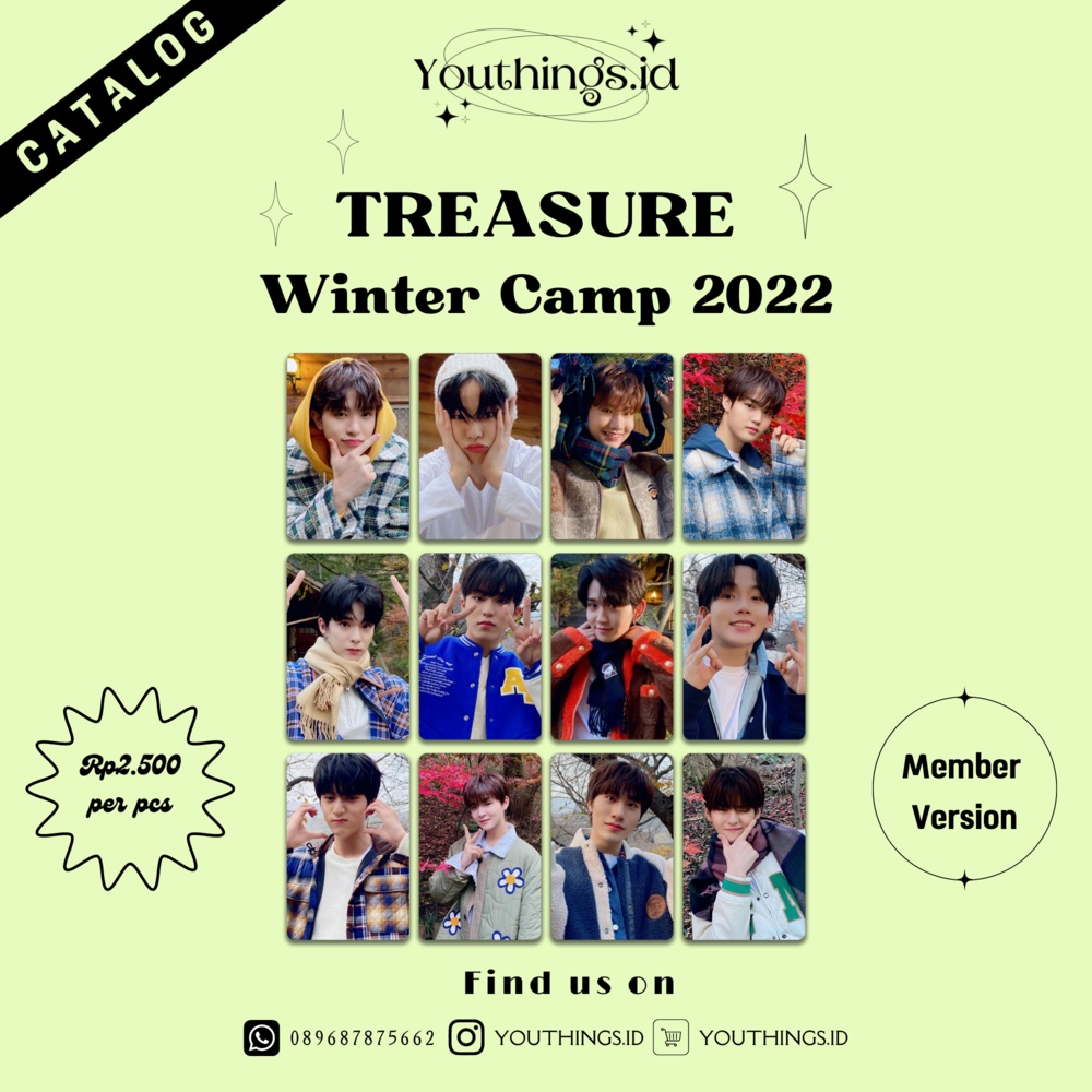 [READY//COD] PHOTOCARD TREASURE : WINTER CAMP 2022 UNOFFICIAL // FULLSET & PER MEMBER