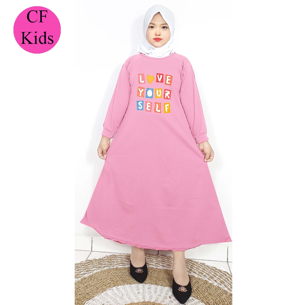 Gamis Anak Perempuan DTF Love Yourself CF Kids