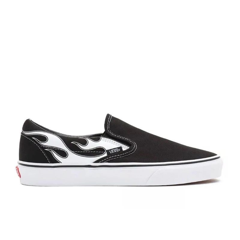 Vans Slip On Black white Flame White Original