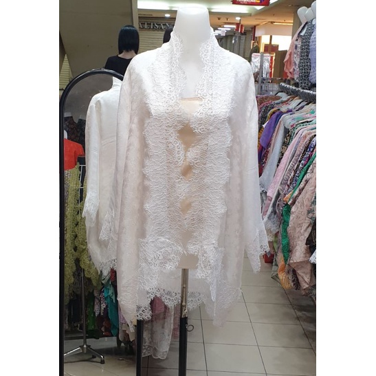 NIRMALA OUTER WANITA/bolero/cardigan lengan panjang + outer putih