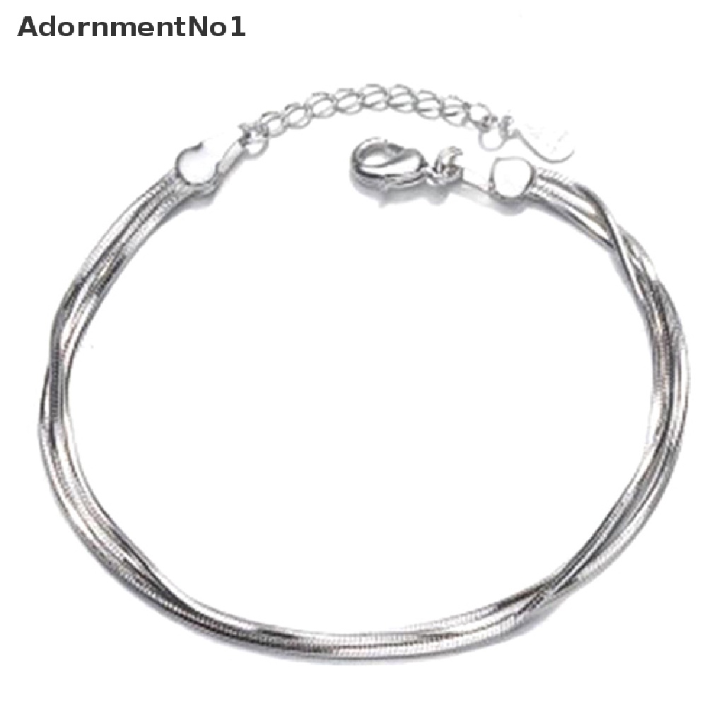 (AdornmentNo1) Gelang Tangan Sterling Silver 925 Gaya Korea Untuk Perhiasan Wanita