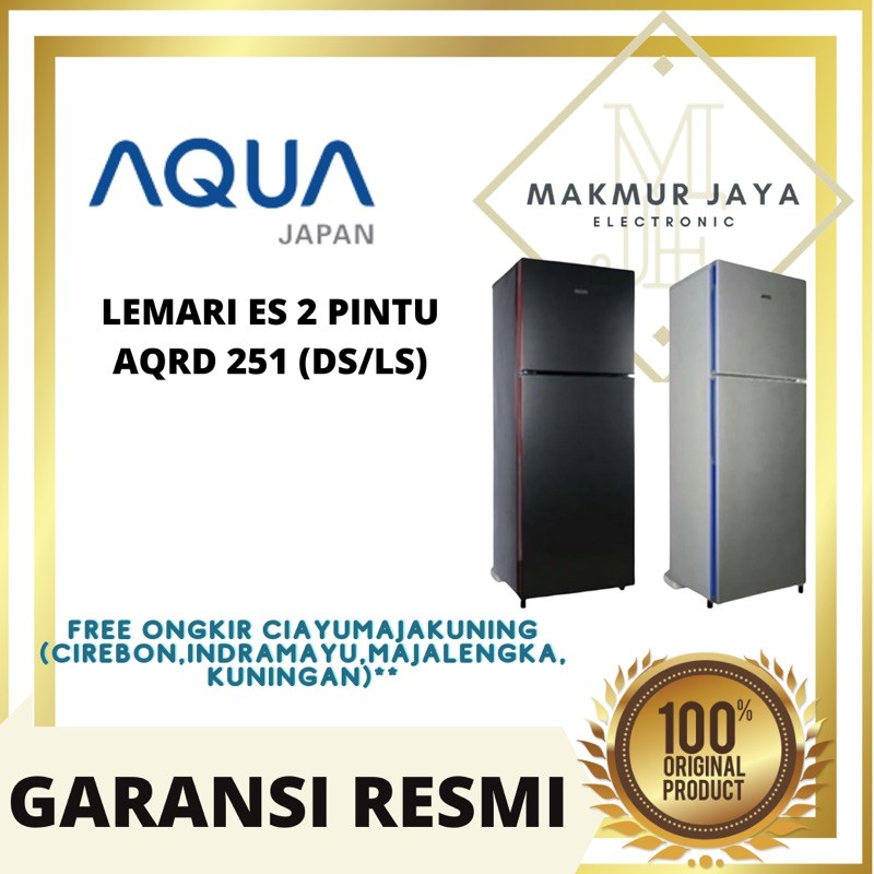 KULKAS 2 PINTU AQUA AQR-D 251 KHUSUS CIREBON