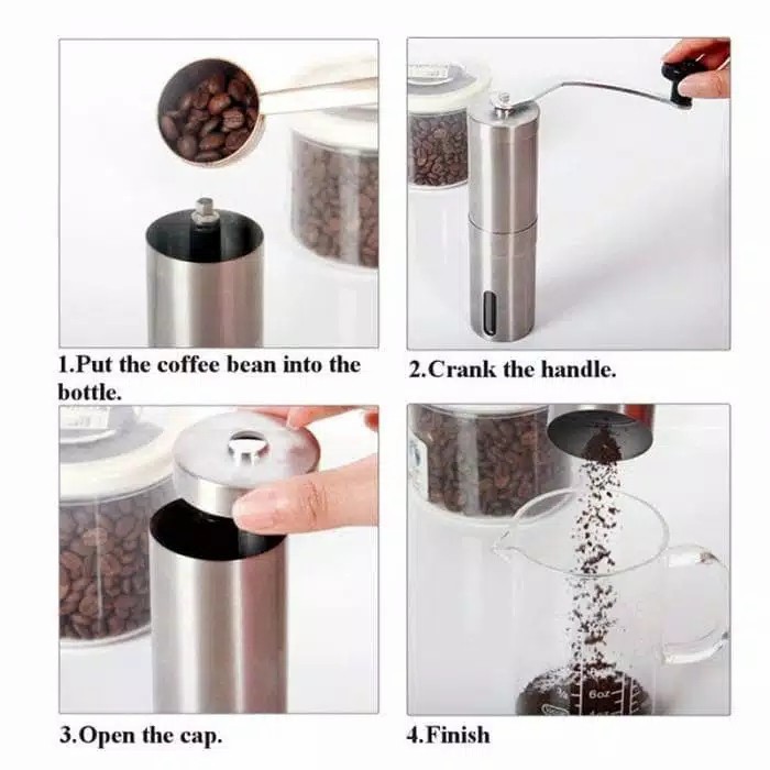 Coffee Grinder//Gilingan Kopi Manual//Penggiling Kopi Stainless Steel