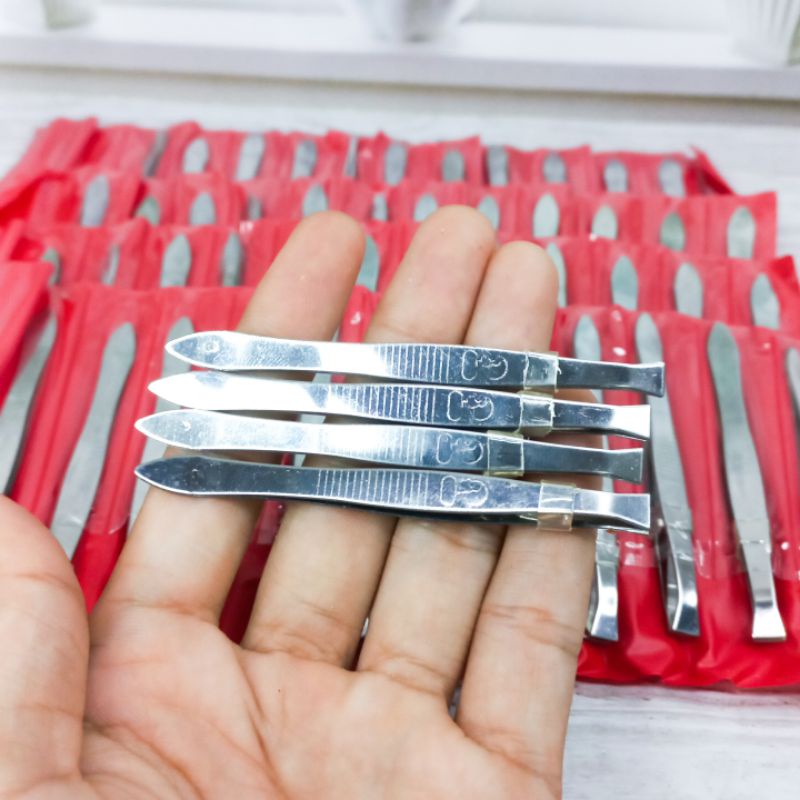 Pinset Termurah Isi 12Pcs Kemasan Card Merah Grosir