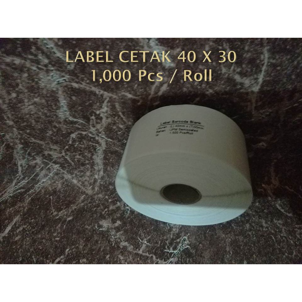 LABEL CETAK - BLANK UKURAN 40 x 30 SEMICOATED SEMARANG