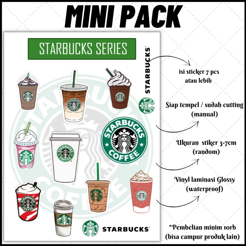 

[MINI PACK] STICKER KAWAII AESTHETIC STARBUCKS SERIES | STICKER TUMBLR | STICKER LAPTOP HP KOPER HELM