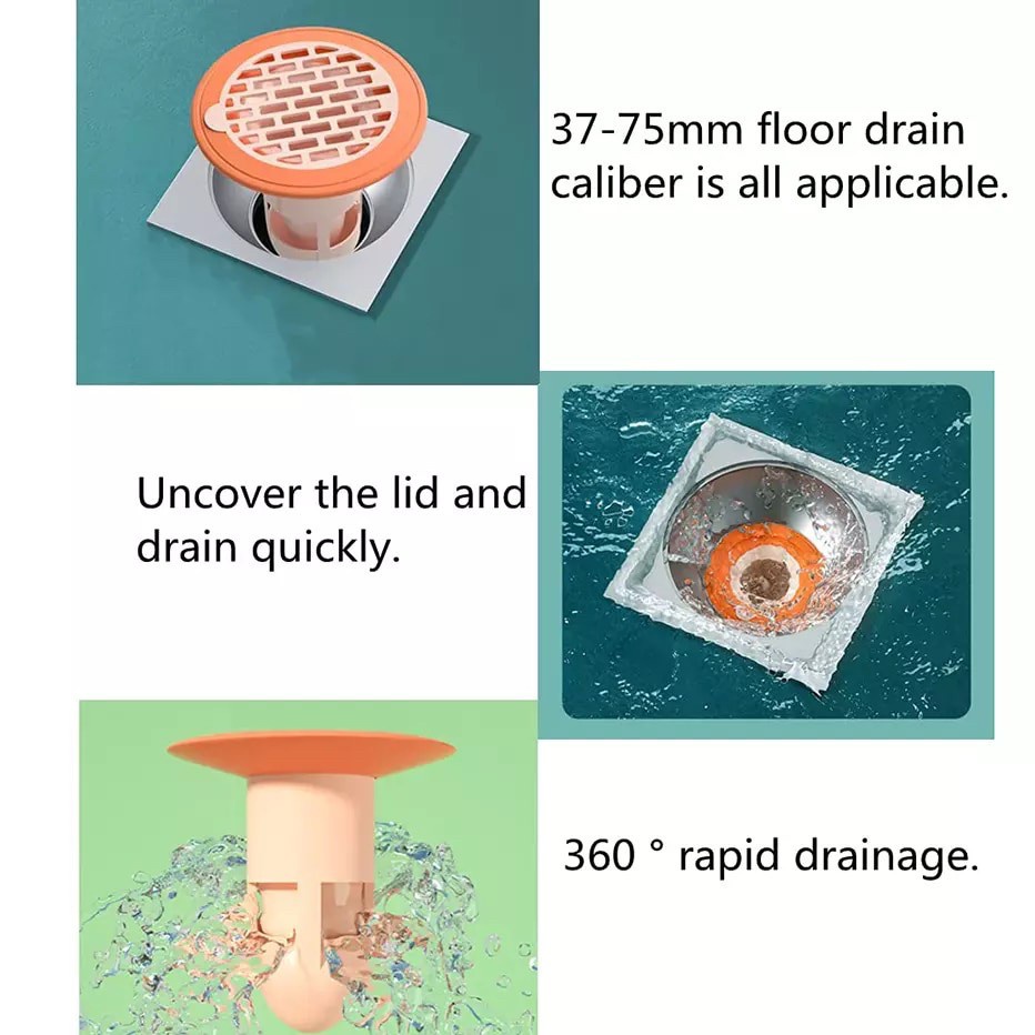 Floor drain Saringan got silicon Anti Bau Murah V2A-Tutup Pecegah Kecoa tikus serangga Saluran air trap afur avur pembuangan buangan air wc Kamar mandi plastik silikon