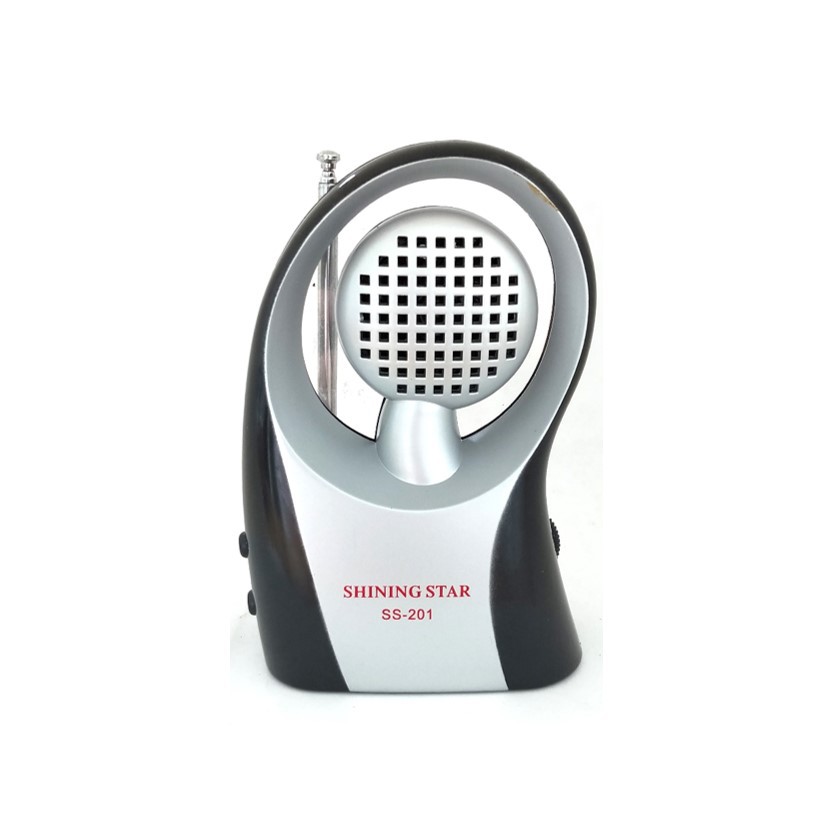 Radio Scan FM Shining Star Portable Radio SS 201 Free Baterai Warna Silver Hitam