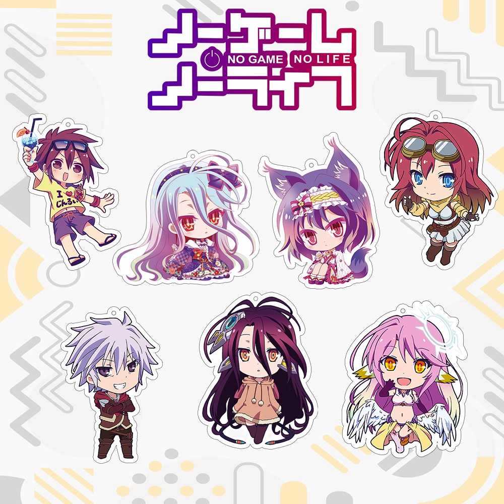 Gantungan Kunci No Game No Life - Keychain Shiro Sora- Ganci Anime No Game No Life Zero