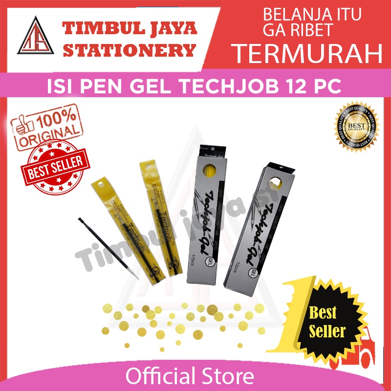 

TJS Techjob 12 pcs Isi pen gel Tizo 0.5 mm Refill pulpen gel Tizo TZ-501