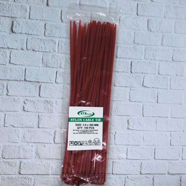 

✿ HZ Cable Ties 3,6 x 300 mm Color/kabel tis/kabel tie - Merah ☟