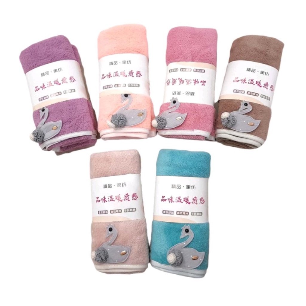 Handuk Anak bayi karakter lucu ,bahan microfiber bulu halus aman untuk kulit bayi UK 35x75 cm