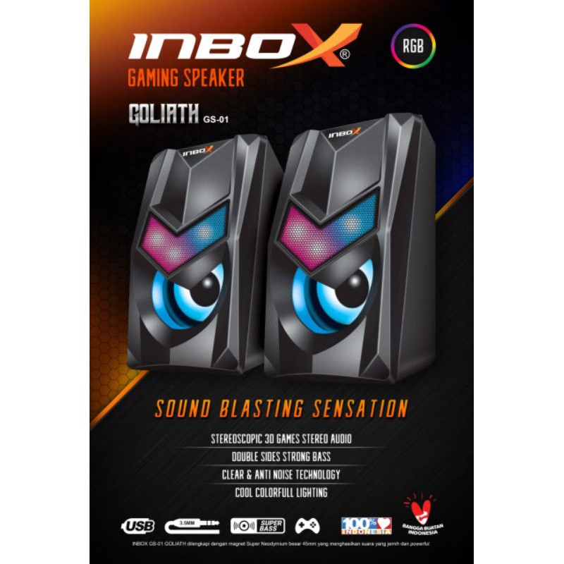 Speaker Gaming Rgb Inbox Gs-01 Goliath Gs 01 Speaker Pc Usb Super Bass -02164