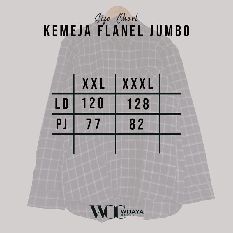 FLANEL LENGAN PENDEK UKURAN JUMBO XXL -XXXL