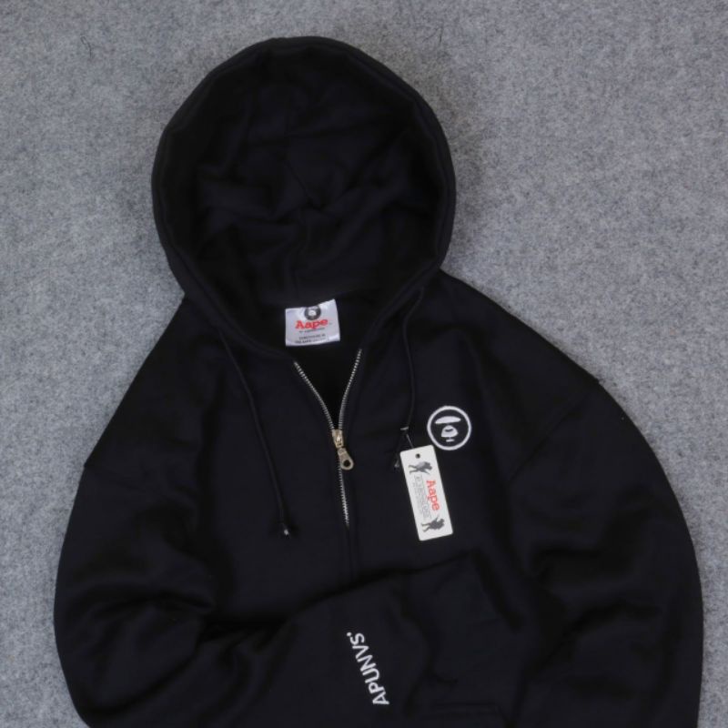 SWEATER HOODIE ZIPPER AAPE BAPE LOGO SMALL HEAD FULLTAG&amp;LEBEL