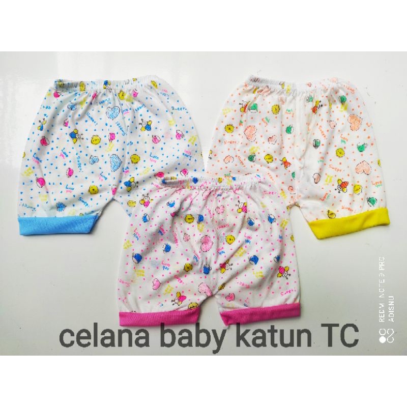 6/12 Pcs Celana Pendek Bayi Harian Murah Bahan Kaos Katun PE