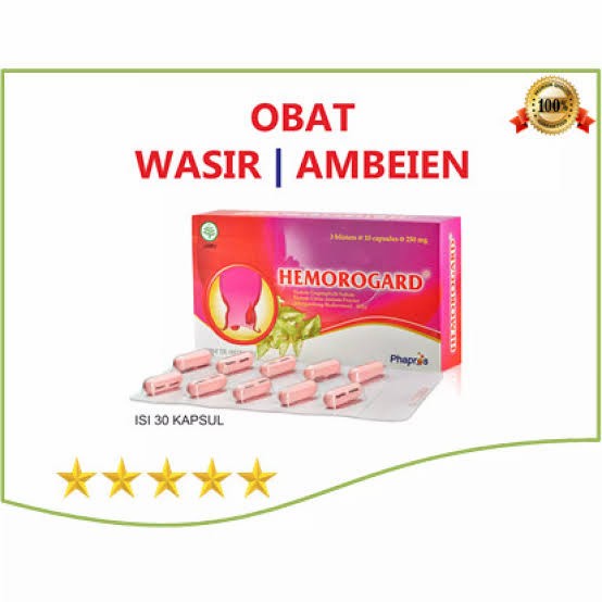 HEMOROGARD BOX OBAT WASIR AMBEIEN ISI 30 KAPSUL