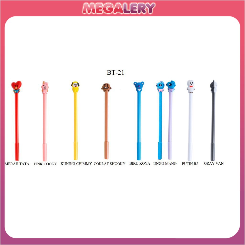 PENA KPOP ARMY CUTE CARTOON BT21 BANGTAN BISA COD