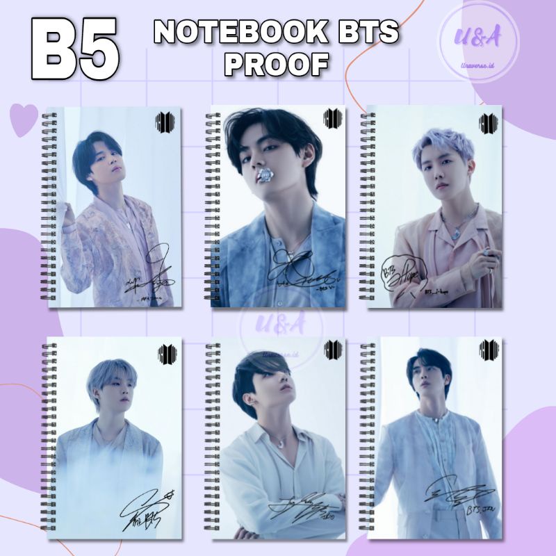 

[Unaverse] NOTEBOOK B5 BTS PROOF Door ver. Buku Taehyung Jungkook Murah