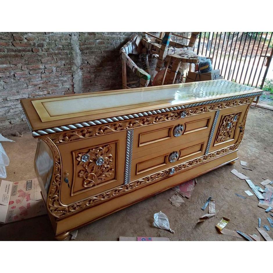 Bofet Tv Minimalis Jepara Murah/Meja Tv Kayu Jati Rak Tv