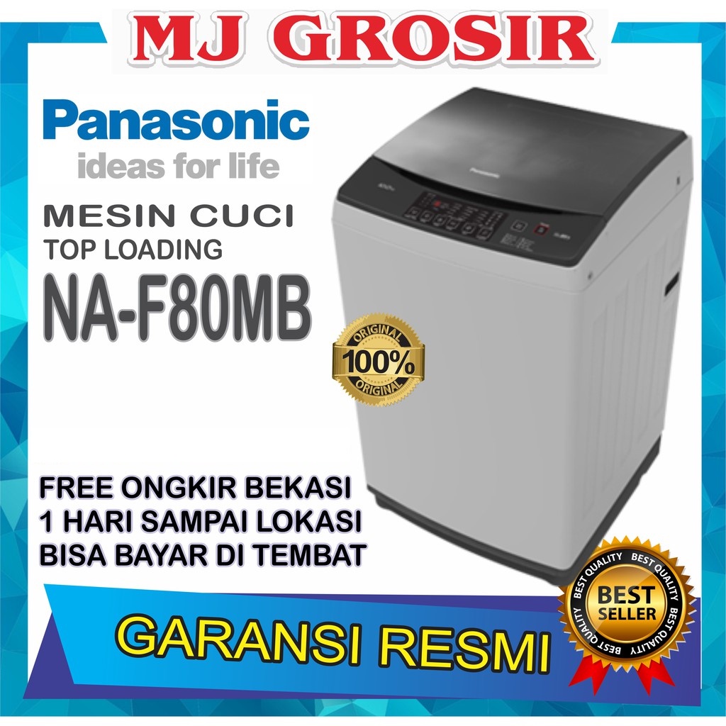 MESIN CUCI PANASONIC NAF 80 MB 8KG 1 TABUNG NAF80MB 8 KG